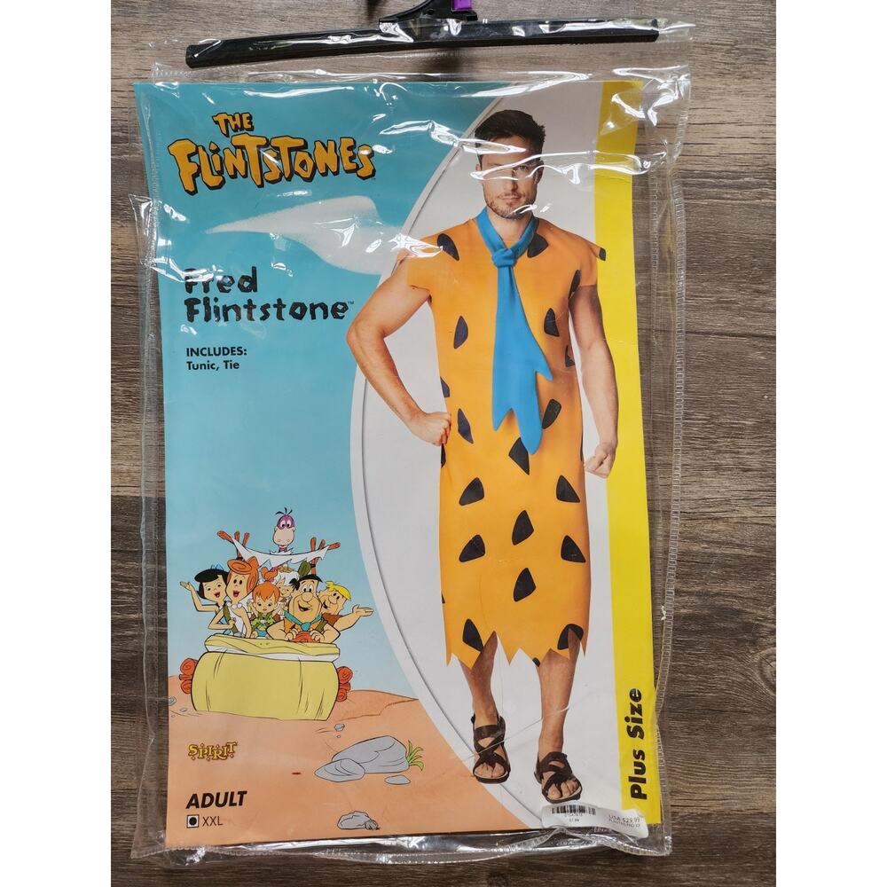 Fred The Flintstones Spirit Halloween Costume Tunic Neck Tie Plus Size XXL - Picture 8 of 8